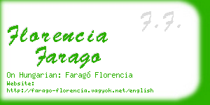 florencia farago business card